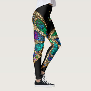 Giant Butterfly Jewel Coloured Mosaic Leggings