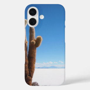 Giant cactus on the Salar de Uyuni phone case