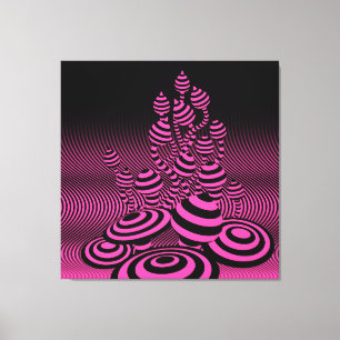 Giant Canvas Neon Fuchsia Magic Mushrooms 1m sq.
