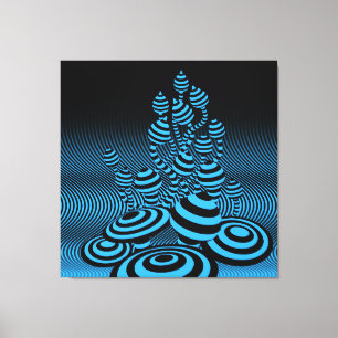 Giant Canvas sky blue Magic Mushrooms 1m sq.
