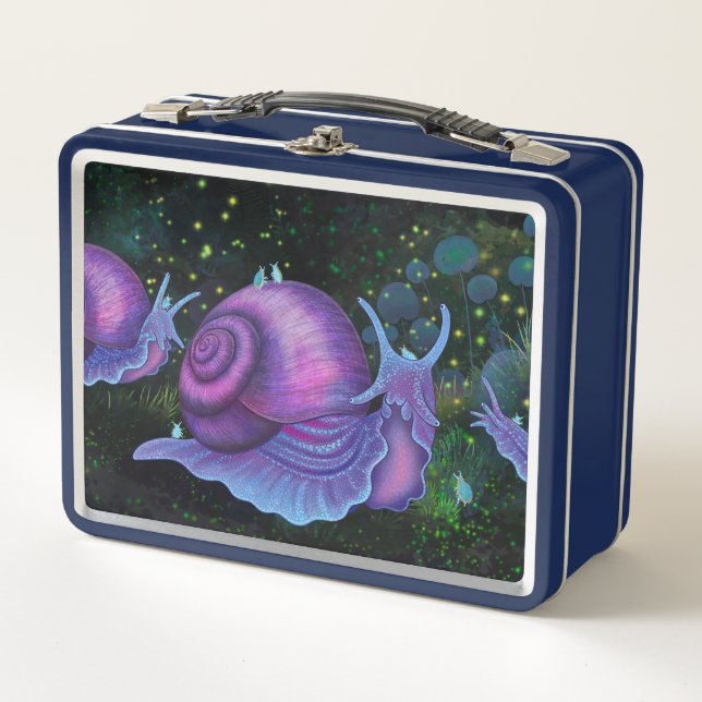 Giant Carniverous Snails / Forest Wētā Metal Lunch Box (Front)