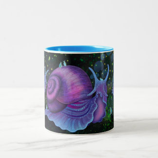 Giant Carnivorous Snails and Springtails Two-Tone Coffee Mug