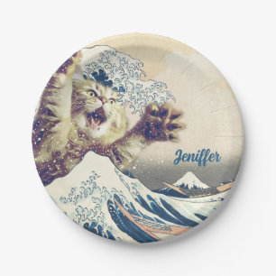 Giant Cat Wave – The Great Wave off Kanagawa       Paper Plate