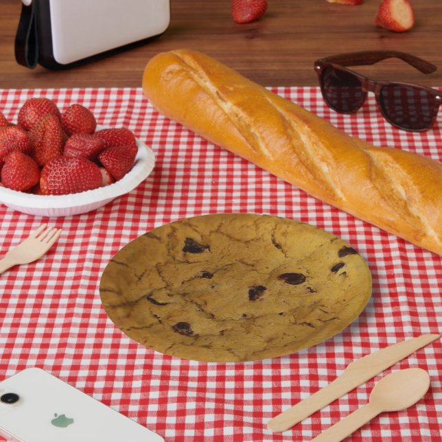 Giant Chocolate Chip Cookie Paper Plate (Picnic)