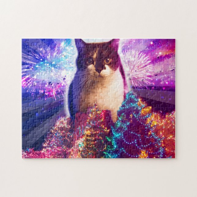 Giant Christmas Cat Jigsaw Puzzle (Horizontal)