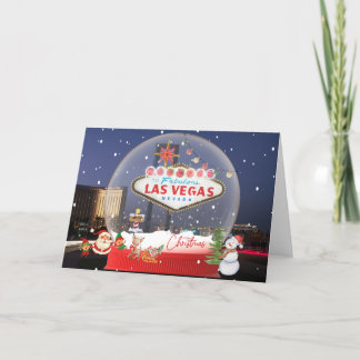 Giant Christmas Globe Las Vegas Card