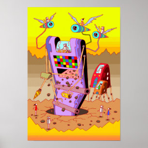 Giant construction machine. poster