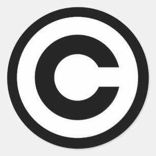 Giant Copyright Symbol Stickers