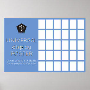 Giant custom color 30-slot universal photo display poster