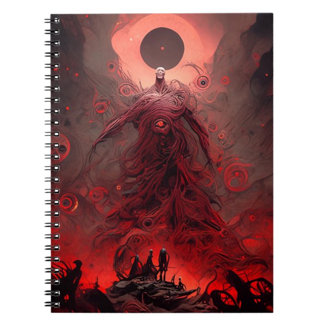 Giant Demon Creature Dark Fantasy Horror Notebook (Front)