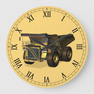 Giant Dump Truck Large Clock