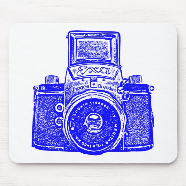 Giant East German Camera - Blue Mouse Pad (Front)