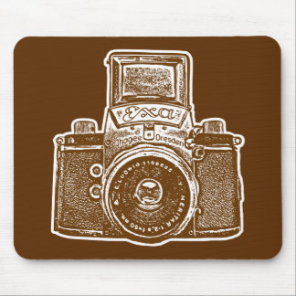 Giant East German Camera - Brown and White Mouse Pad