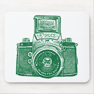 Giant East German Camera - Forest Green Mouse Pad