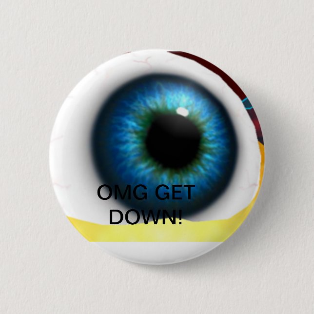 giant eyeball 2 inch round button (Front)