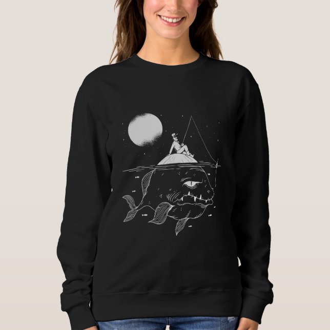 Giant Fish Fantasy Angling Fishing Sweatshirt (Front)