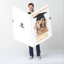 Giant Funny Dog Graduation Card Custom Photo