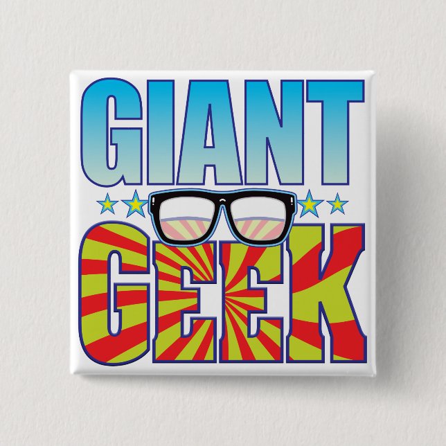 Giant Geek v4 2 Inch Square Button (Front)