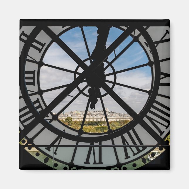 Giant glass clock at the Musée d'Orsay - Paris Magnet (Front)