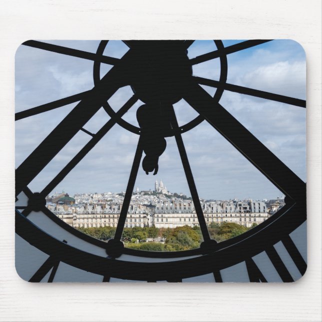 Giant glass clock at the Musée d'Orsay - Paris Mouse Pad (Front)