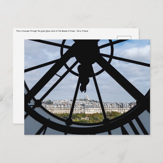 Giant glass clock at the Musée d'Orsay - Paris Postcard (Front/Back)