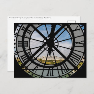 Giant glass clock at the Musée d'Orsay - Paris Postcard