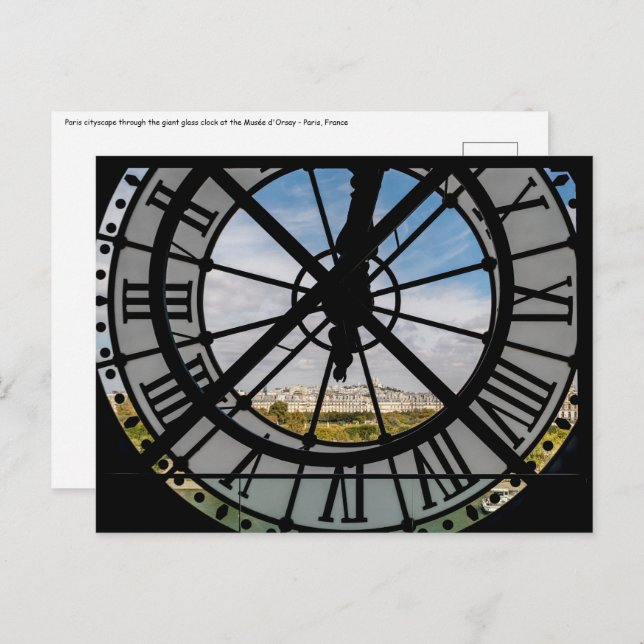 Giant glass clock at the Musée d'Orsay - Paris Postcard (Front/Back)