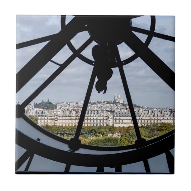 Giant glass clock at the Musée d'Orsay - Paris Tile (Front)