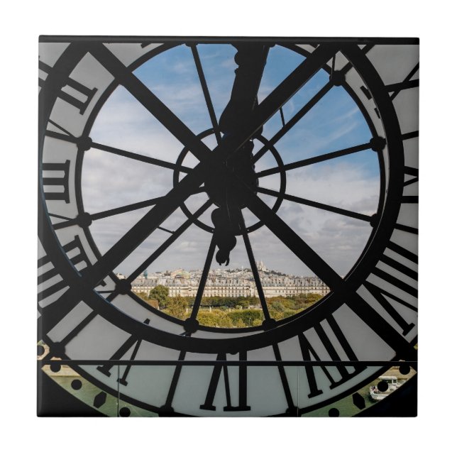 Giant glass clock at the Musée d'Orsay - Paris Tile (Front)