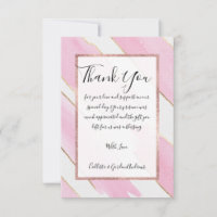 Giant Gold Trimmed Pink Watercolor Brushstrokes