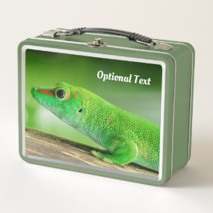 Giant Green Day Gecko Metal Lunch Box