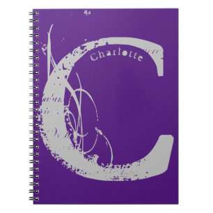 Giant Grunge Alphabet Letter C with Any Name Notebook
