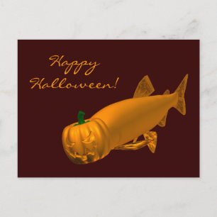 Giant Halloween Trout Postcard
