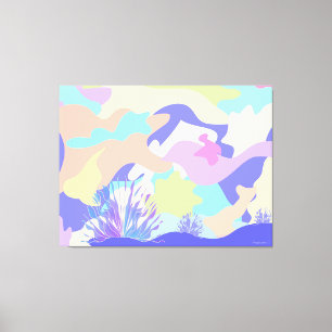 Giant Happy Birthday Abstract Modern Art Canvas Print