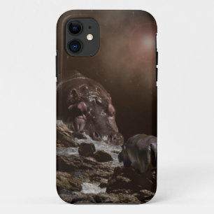 Giant Hippo Finds Love, iPhone 11 Case