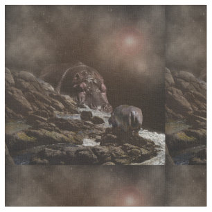 Giant Hippo Finds Love, Fabric