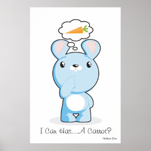 Giant 'I Can Has...A Carrot?' Poster