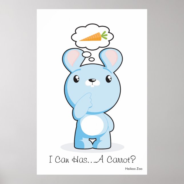Giant 'I Can Has...A Carrot?' Poster (Front)