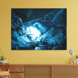 giant ice cave canvas print