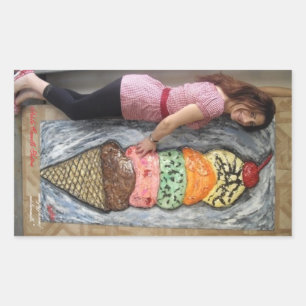 GIANT ICE CREAM CONE WITH ARTIST Sticker