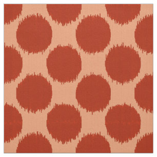 Giant Ikat Dots, mandarin orange and light orange Fabric