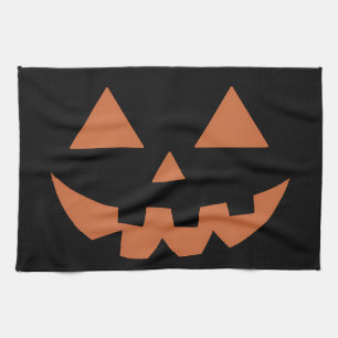 Giant Jack O' Lantern Face Halloween Pumpkin  Kitchen Towel
