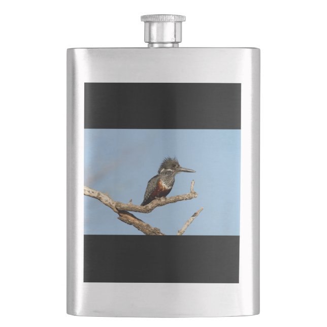 Giant Kingfisher Hip Flask (Front)