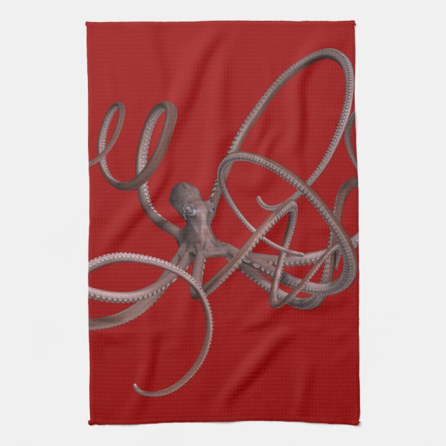 Giant Kraken Kitchen Towel (Vertical)