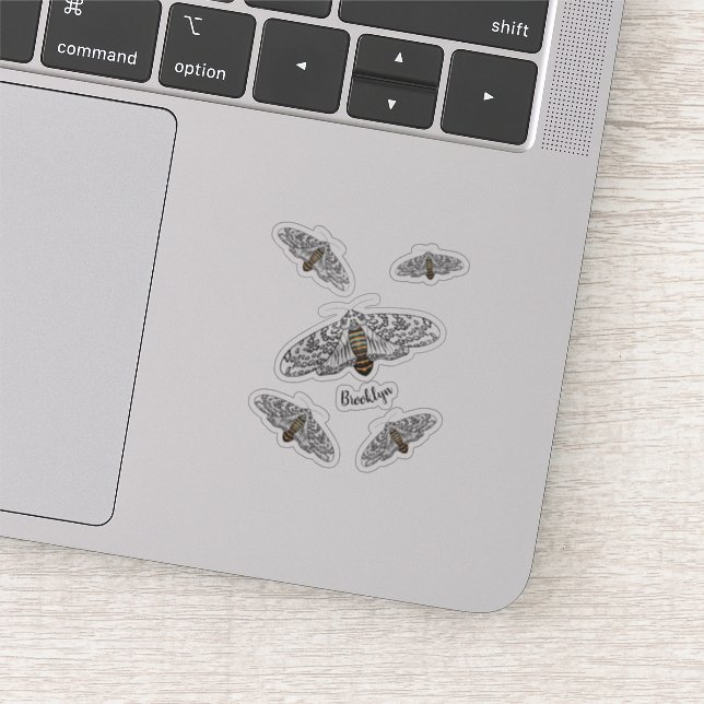 Giant leopard moth cartoon illustration (Detail)