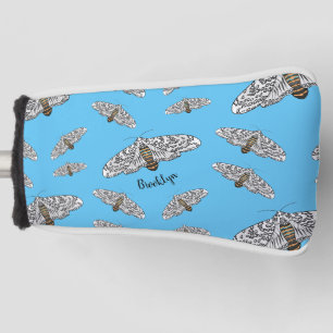 Giant leopard moth cartoon illustration golf head cover