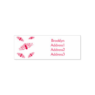 Giant leopard moth cartoon illustration  self-inking stamp