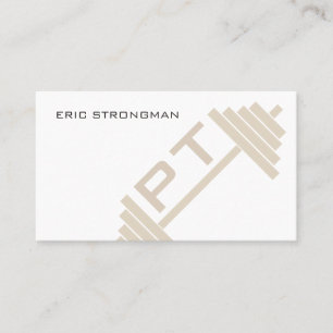 Giant logo barbell cover business card