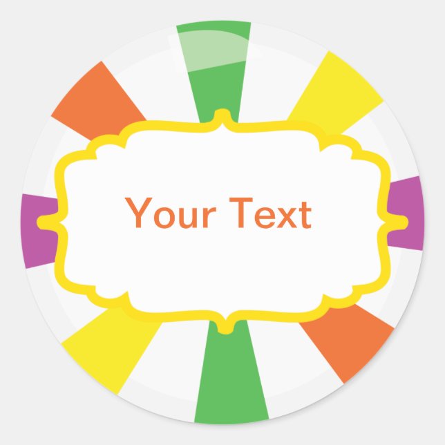 Giant lollipop candy Buffet label (Front)