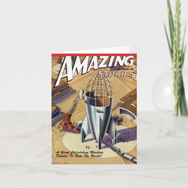 Giant Machine Cinematic Greeting or Note Card (Front)